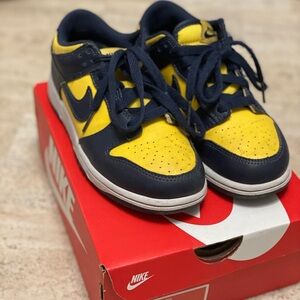 Nike Dunk Low “Pre School” Yellow and Blue Sneakers